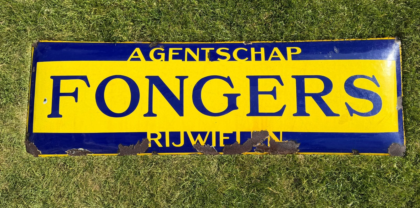 Fongers emaille bord, Antiek en Kunst, Ophalen