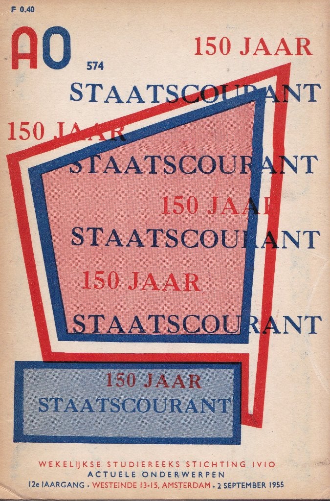 AO 574 - 150 jaar staatscourant, Verzenden, Zo goed als nieuw, Overige typen