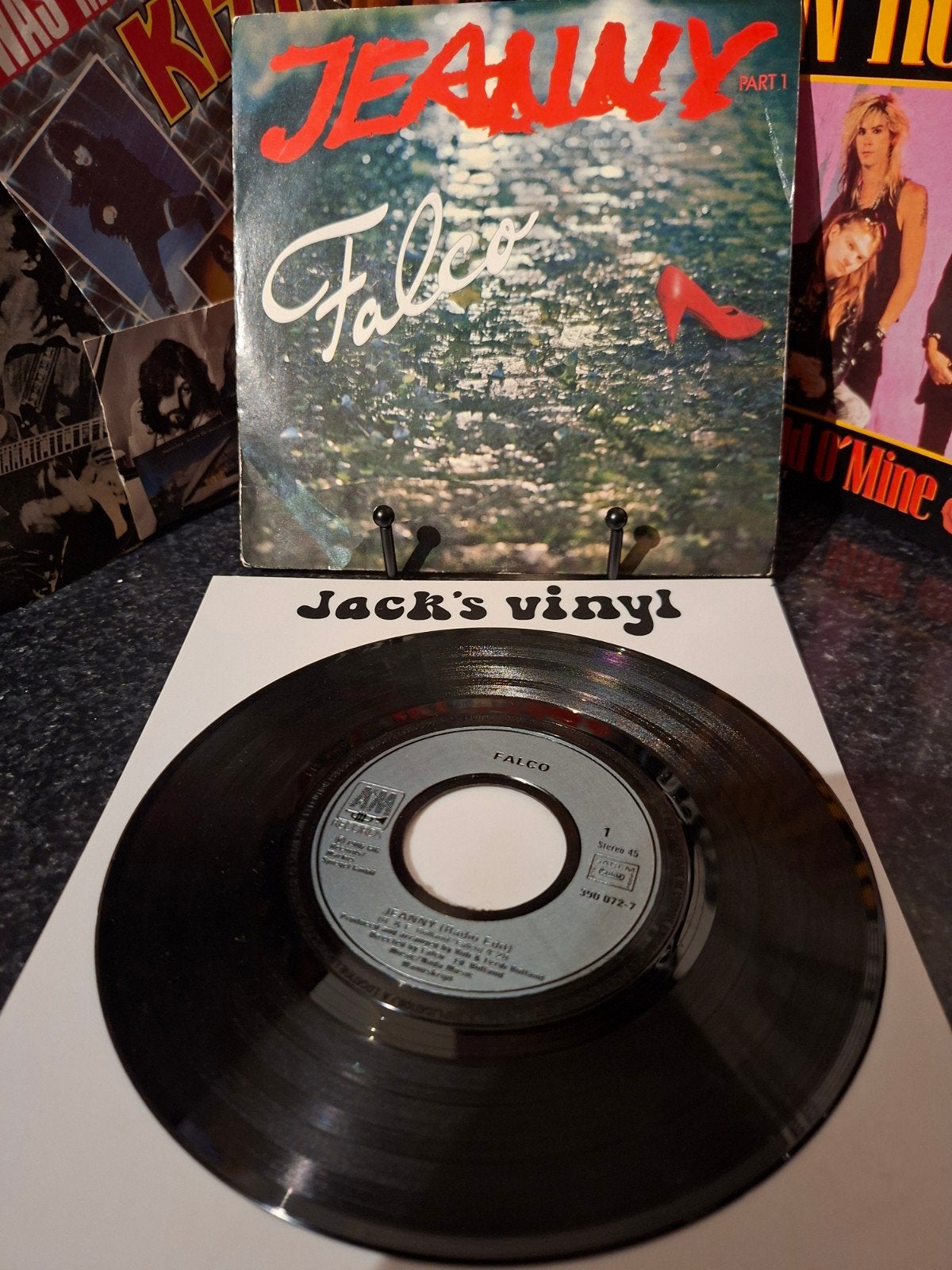 Falco - Jeanny Part 1 (7 inch vinyl single)1985, Gebruikt, 7 inch, Ophalen of Verzenden, Beschermende buitenhoes