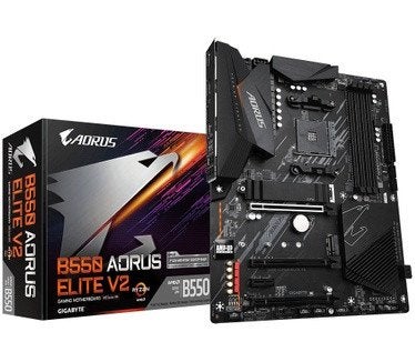 Gigabyte B550 Aorus Elite V2, DDR4, Ophalen of Verzenden, Zo goed als nieuw, Socket AM4