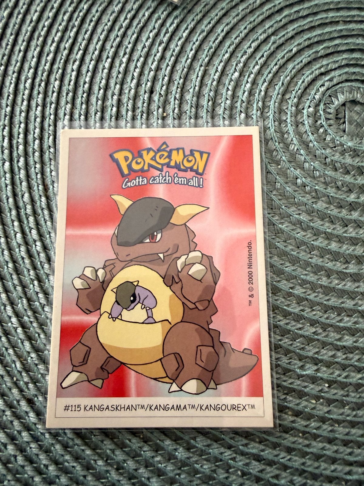 Dunkin Boomer Pokémon Sticker #115 Kangaskhan, Ophalen of Verzenden, Gebruikt, Losse kaart