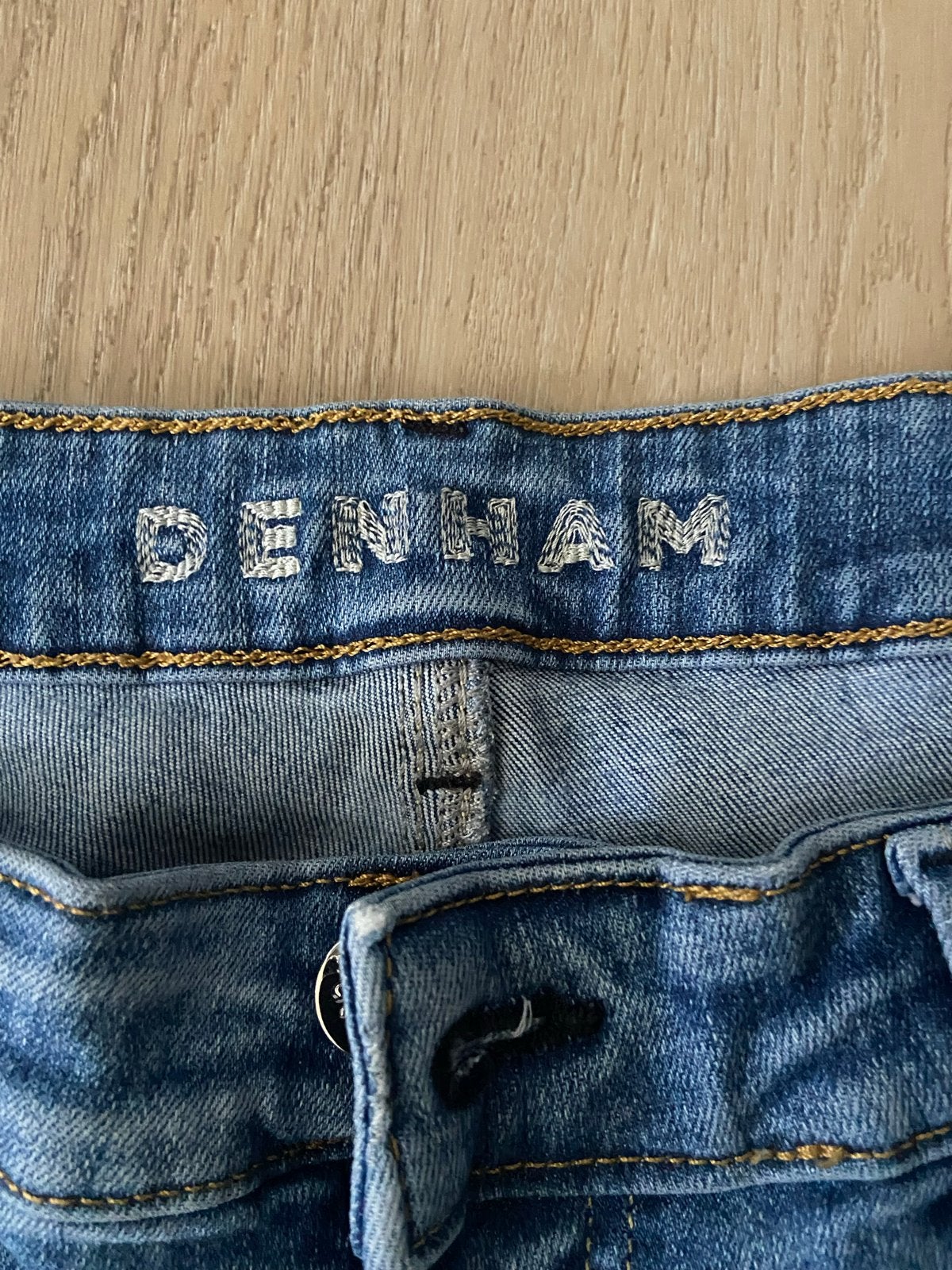 Denham Monroe Girlfriend Tapered Fit Jeans W30/L28, Ophalen of Verzenden, Zo goed als nieuw, Blauw, W30 - W32 (confectie 38/40)