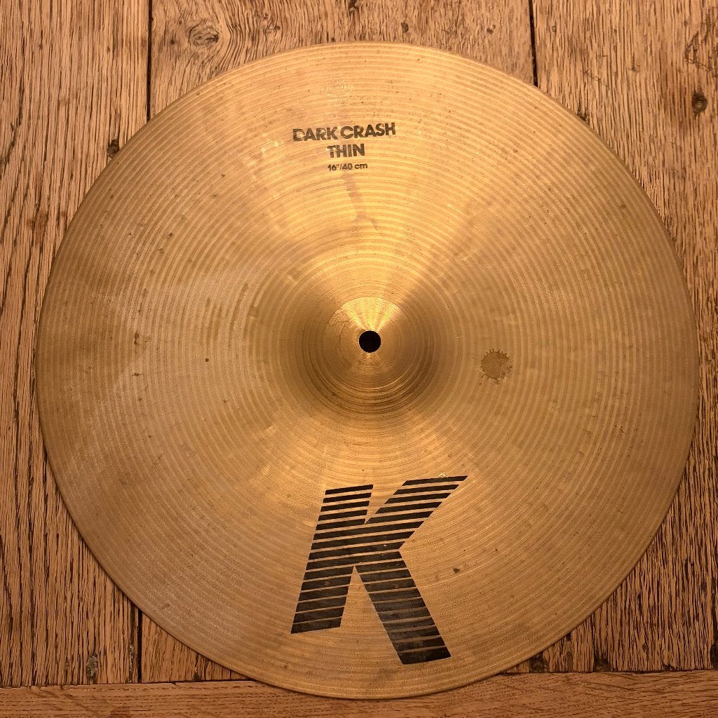 16” Zildjian K Dark Crash Thin [1996] 1050g, Gebruikt, Drums of Percussie, Ophalen of Verzenden, Zildjian