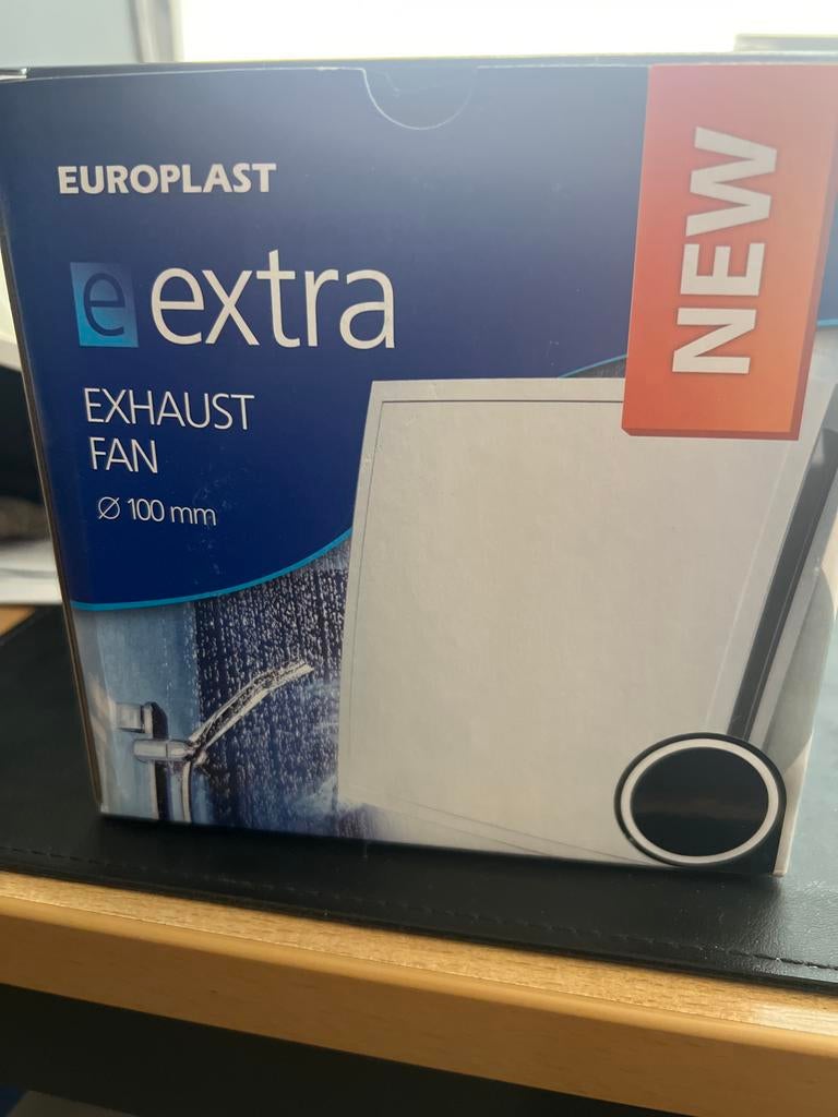 Toilet badkamer afzuig Europlast eExtra EET100  Ø100mm Nieuw, 100 liter of meer, Ophalen of Verzenden, Nieuw, Minder dan 3 jaar oud