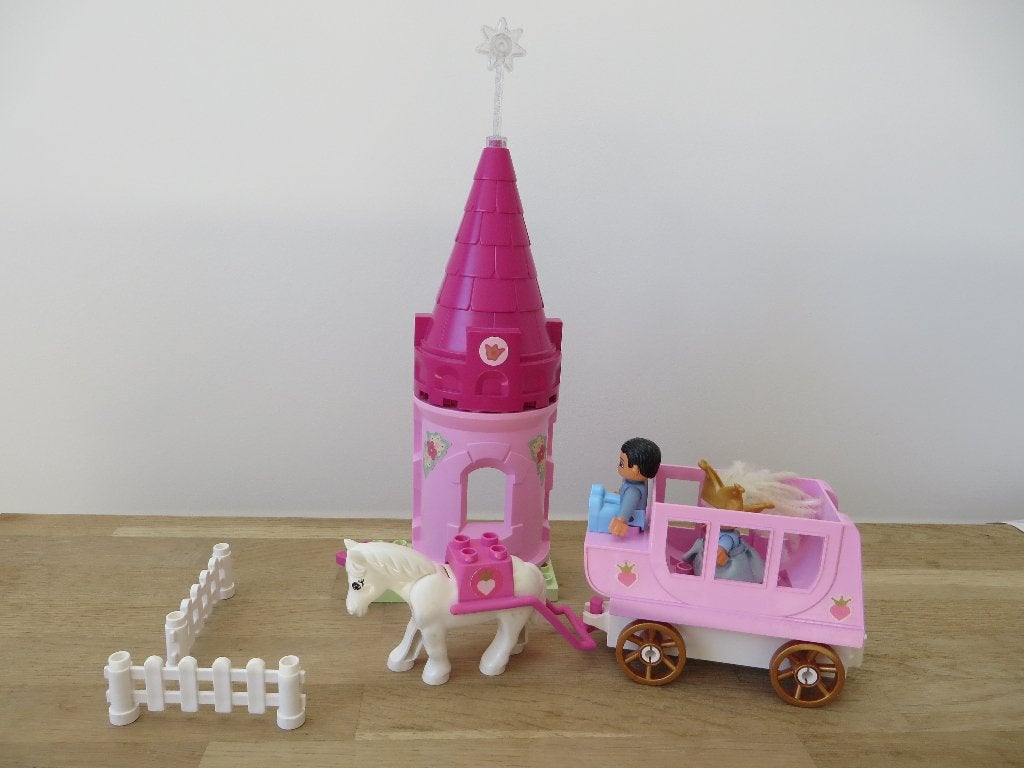 Lego Duplo 4821 & 4822 Princes met Koets & Slaapkamer, Overige thema's, Ophalen of Verzenden, Zo goed als nieuw, Duplo