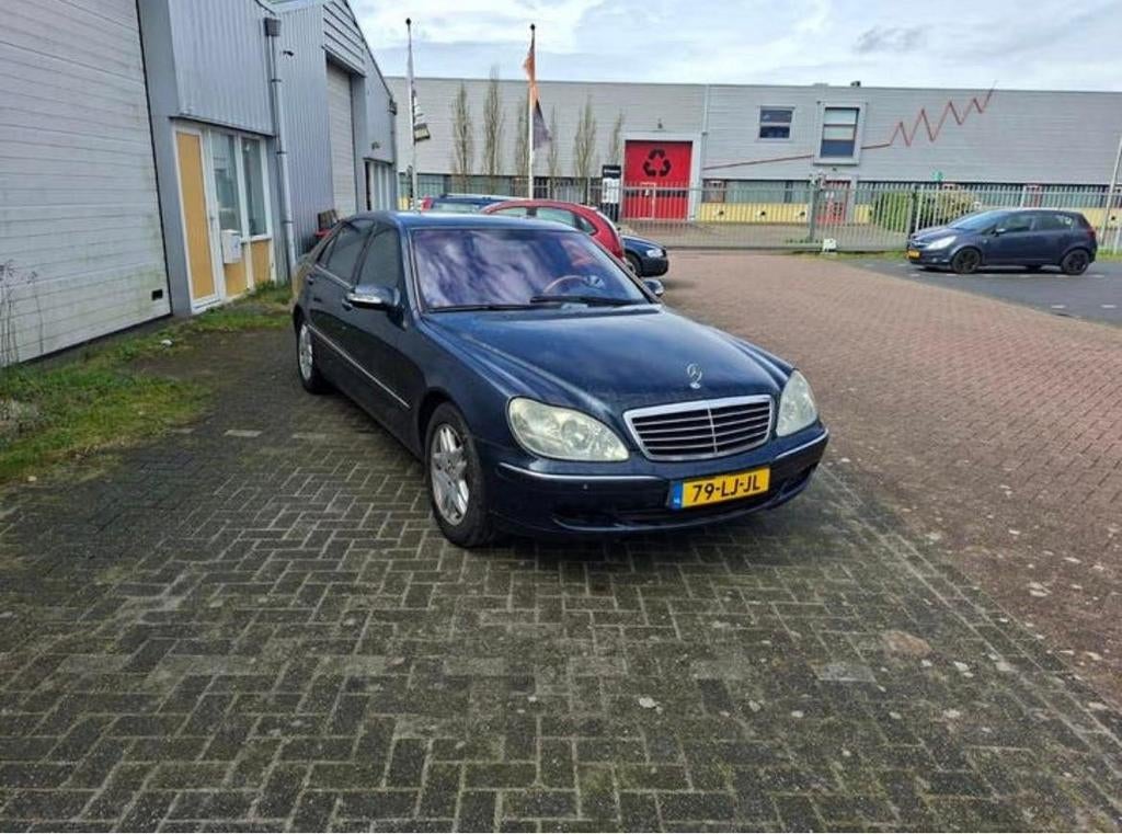 Mercedes-Benz S-Klasse 3.7 S350 Lang AUT 2003 Zwart, Auto's, Automaat, Achterwielaandrijving, Zwart, Automatische klimaatregeling