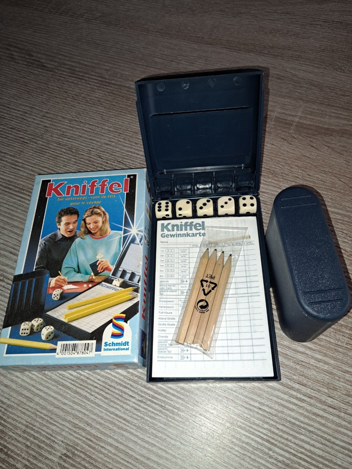 Yahtzee reisspel, Ophalen of Verzenden, Zo goed als nieuw, Reisspel