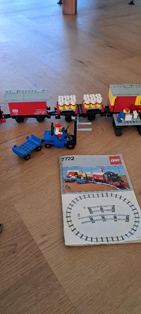 7722 Vracht Stoom Trein, battery (4,5V) combi met 12V set, Ophalen of Verzenden, Gebruikt, Complete set, Lego