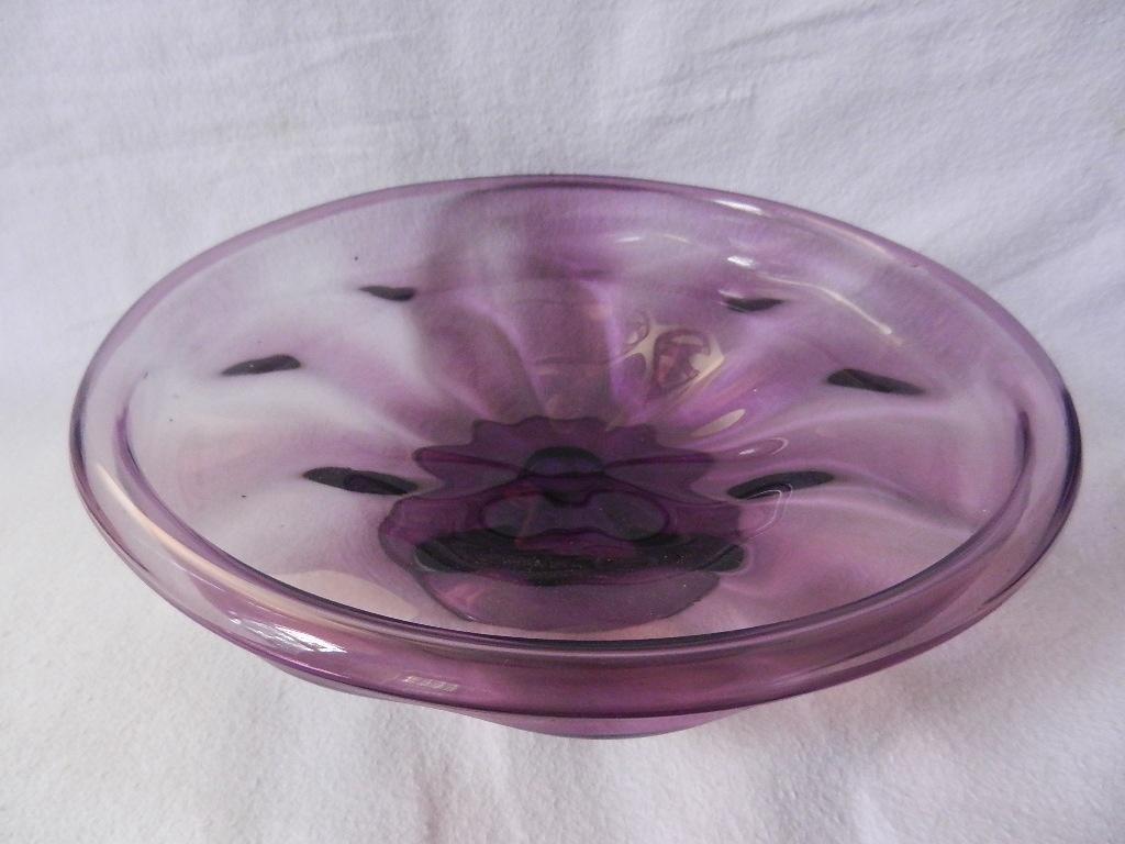 Glazen schaal Andries Copier Serica 1926 rouwpaars d. 28 cm, Ophalen of Verzenden