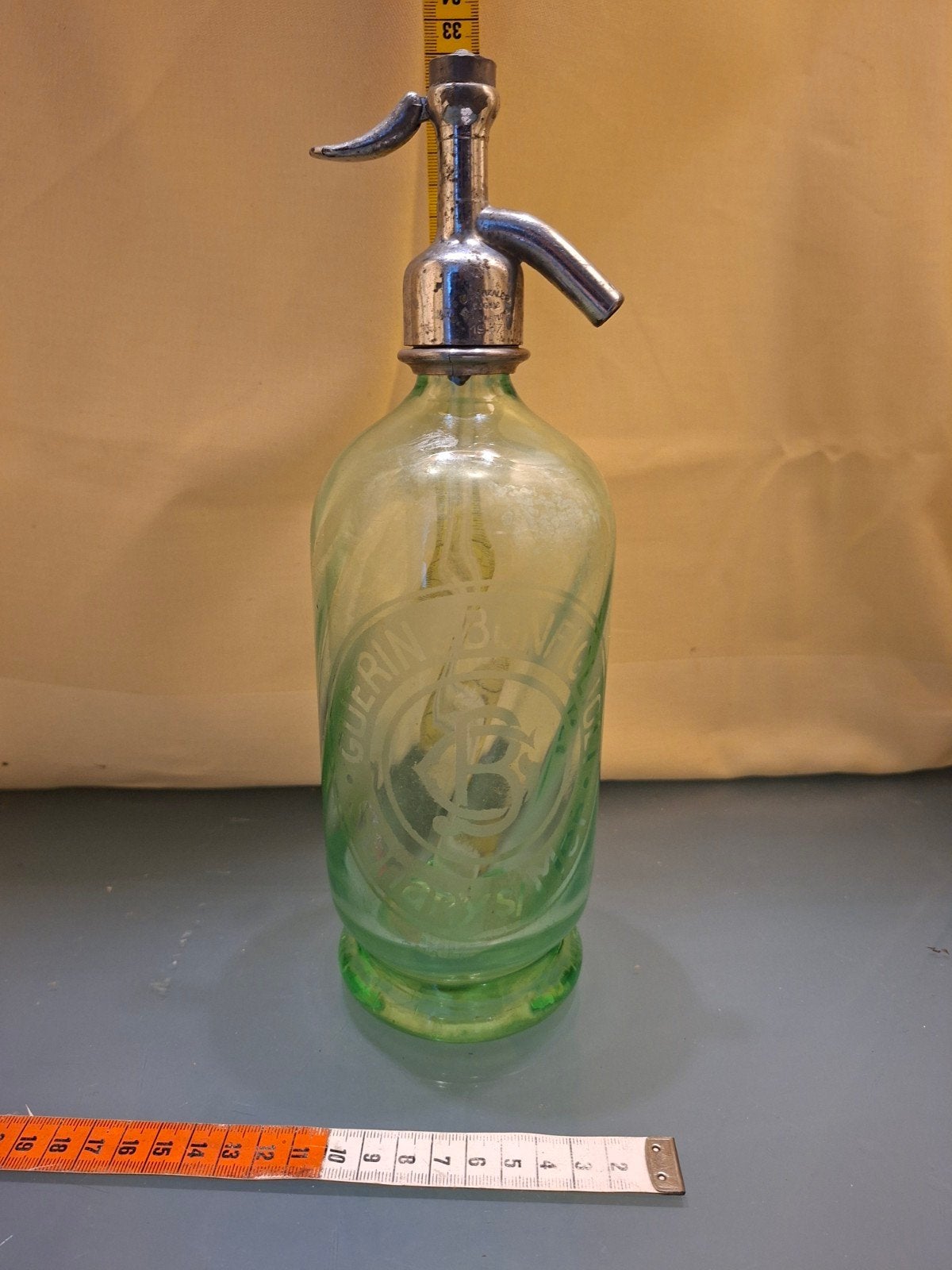 Antieke Groene Uranium Spuitfles, Ophalen of Verzenden