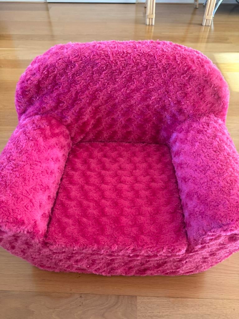 Kinder/Peuterfauteuil Rose zacht flueel, Ophalen, Zo goed als nieuw, Stoel(en)