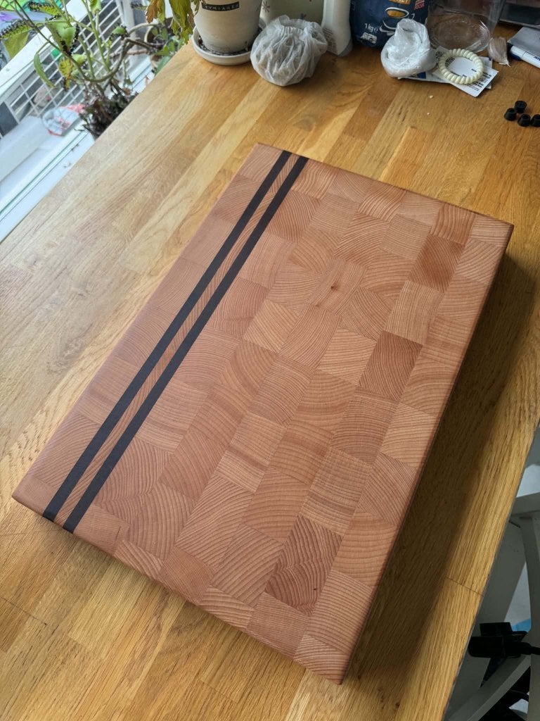 Handgemaakt Eindnerf Snijplank van Beukenhout, Hout, Snij-/serveerplank, Nieuw, Ophalen of Verzenden