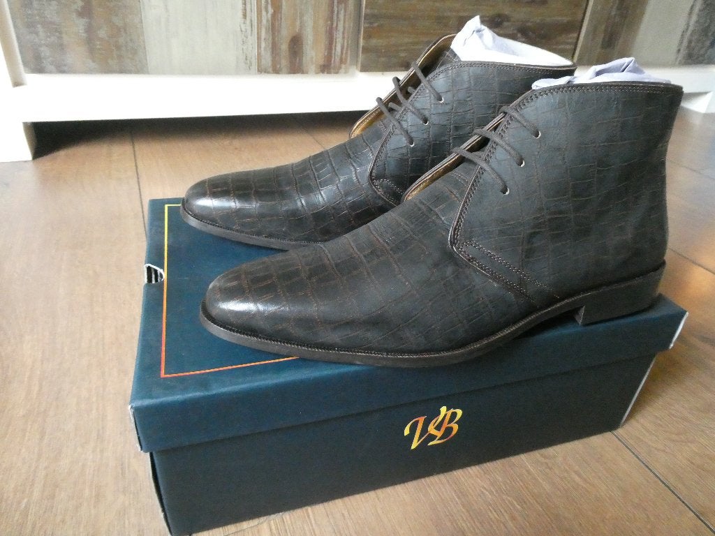 Van Beers Leren Herenschoenen / Boots – Maat 42 – ZGAN, Kleding | Heren, Schoenen, Bruin, Boots, Ophalen of Verzenden, Zo goed als nieuw