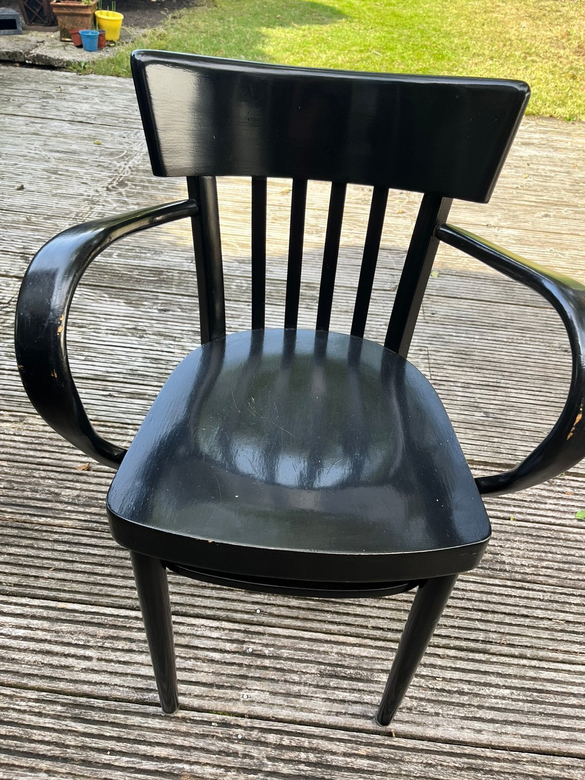 4 klassieke cafestoelen, Gebruikt, Zwart, Ophalen of Verzenden, Vier