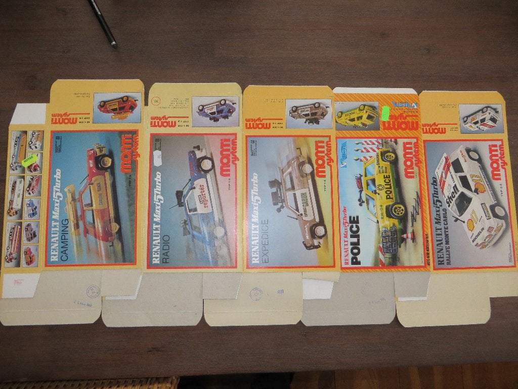 Stapeltje doosjes van Monti models Renault 5 turbo modellen, Ophalen of Verzenden, Zo goed als nieuw, Auto, Overige merken
