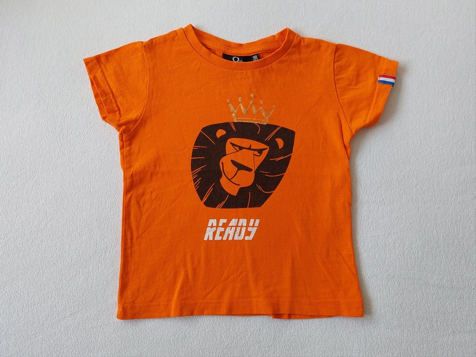 t-shirt oranje leeuw maat 98-104 koningsspelen Koningsdag EK, 9th Avenue, Jongen of Meisje, Ophalen of Verzenden, Zo goed als nieuw