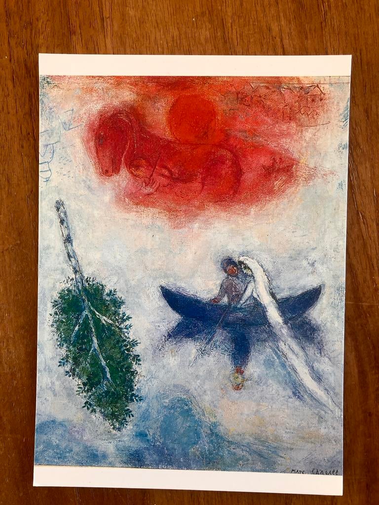 Marc Chagall - Die Barke (1946), Verzamelen, Ansichtkaarten | Themakaarten, Ophalen of Verzenden, 1980 tot heden, Ongelopen, Overige thema's