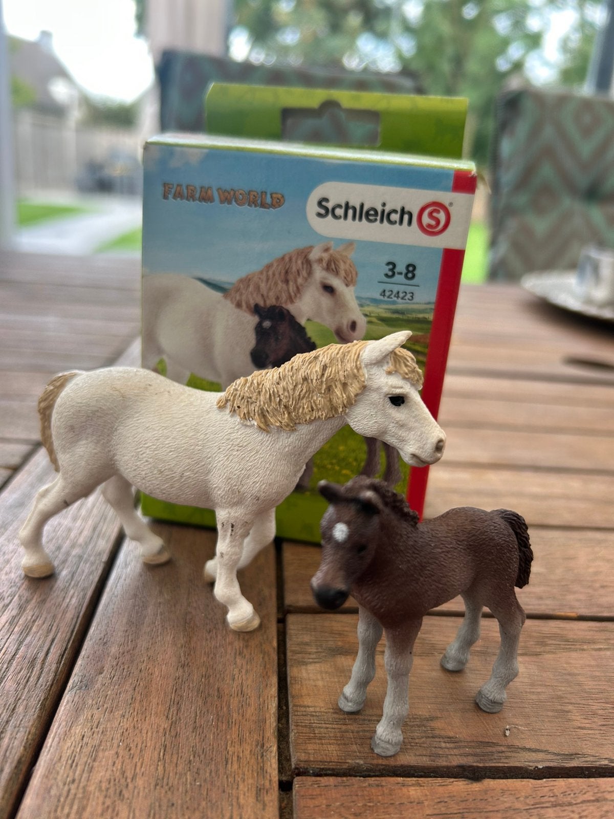 Schleich Farm World Pony merrie en veulen set (42423), Ophalen of Verzenden, Zo goed als nieuw