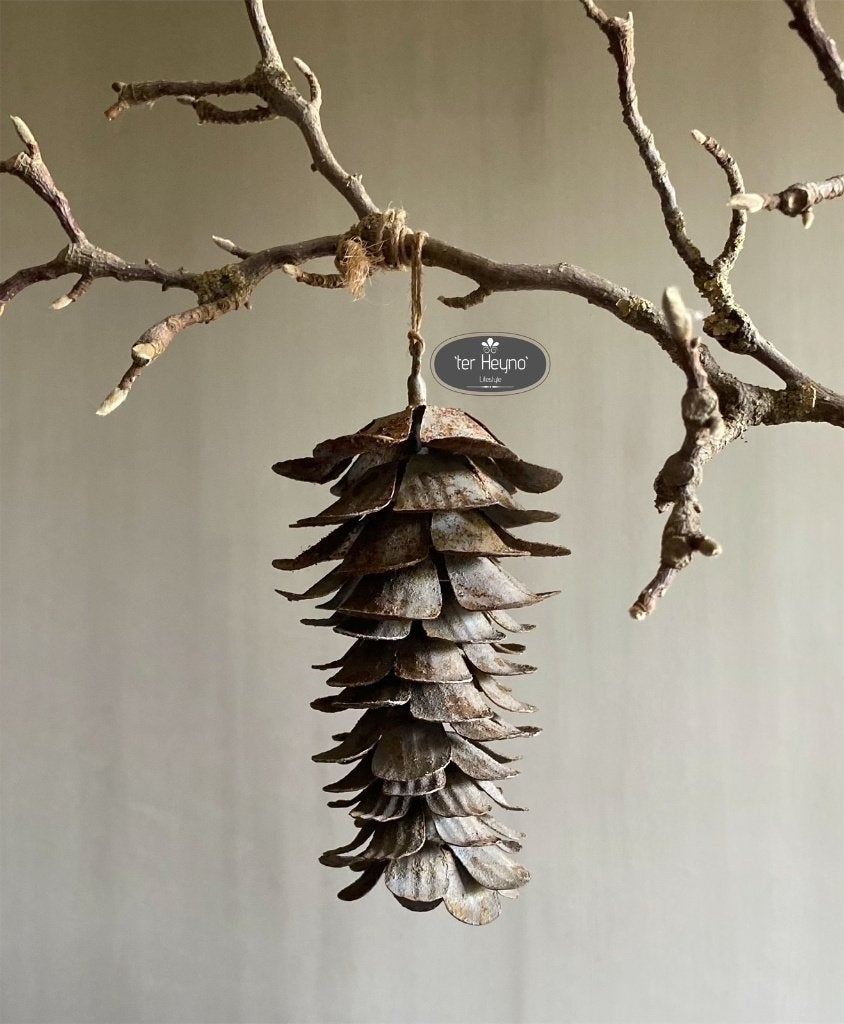 IJzeren ornament hanger roest kerst stoer sober landelijk, Verzenden, Nieuw, Metaal