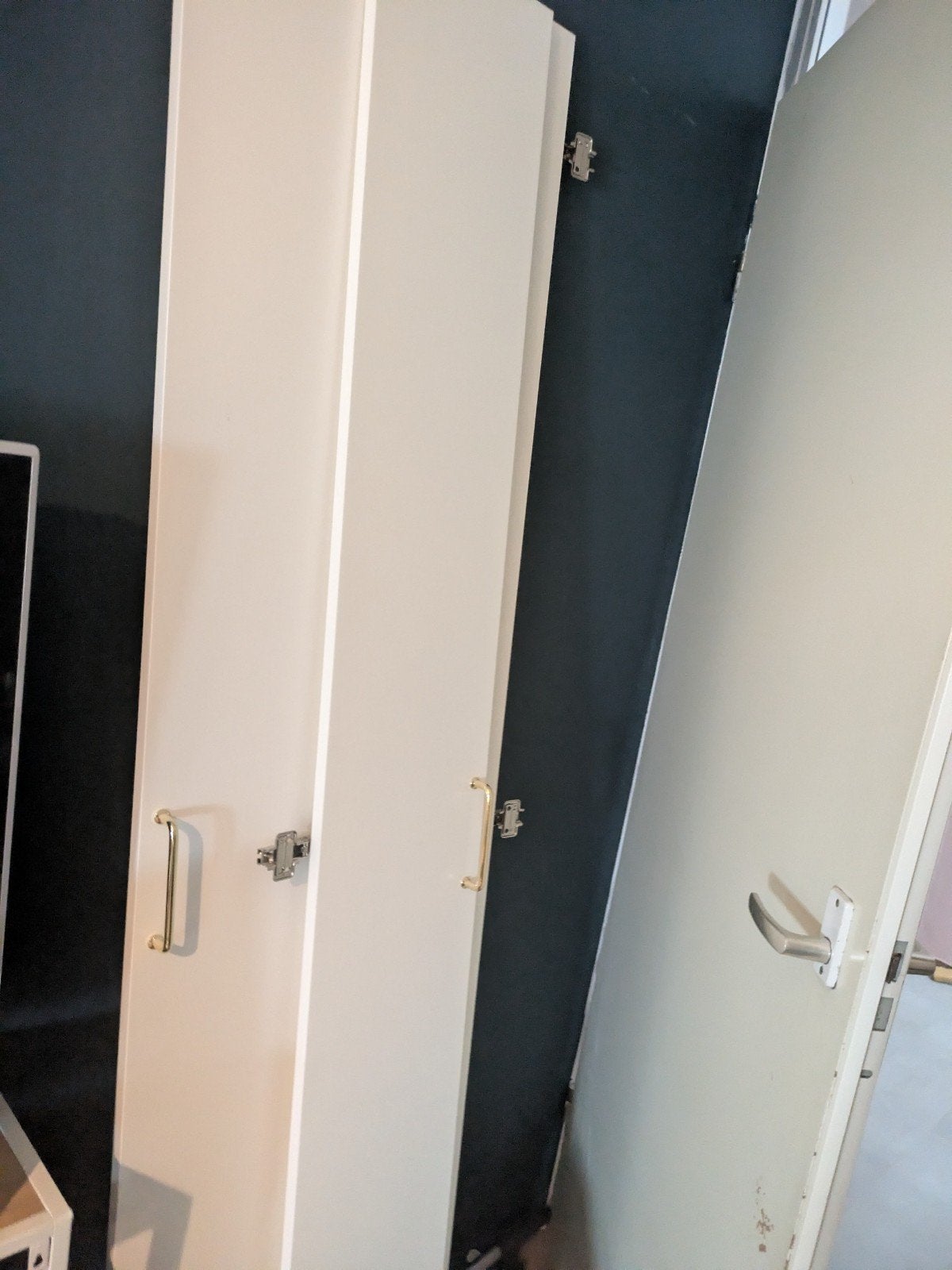 Ikea Pax kastdeuren - Wit met gouden handgrepen, Huis en Inrichting, Ophalen, Overige materialen, Minder dan 50 cm, Gebruikt