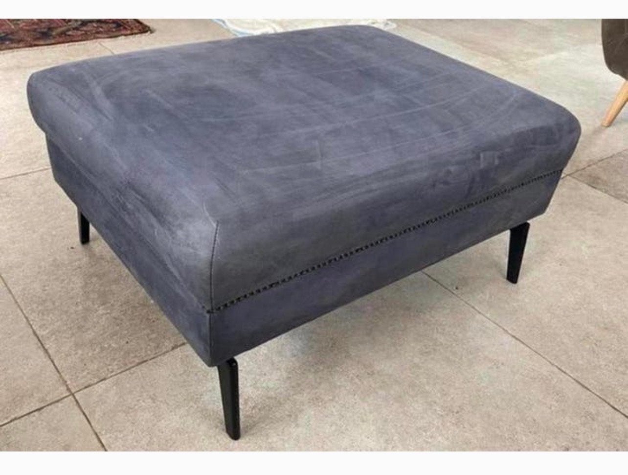 Grote hocker / salontafel / voetenbank - z.g.a.n., Ophalen, 75 tot 100 cm, Zo goed als nieuw, Stof