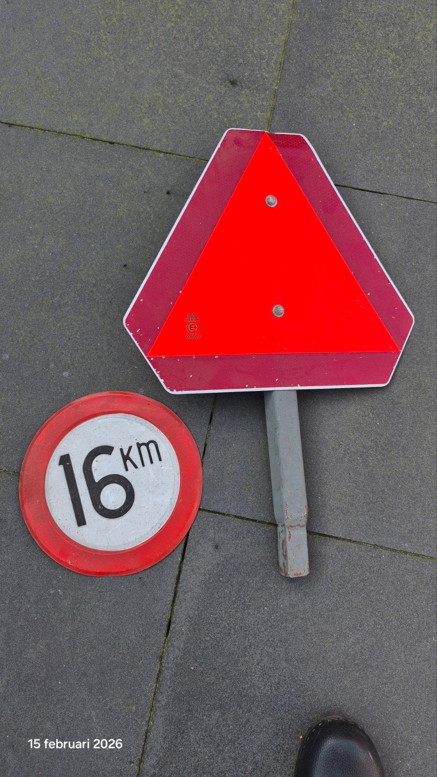 Snelheid en waarschuwingsbord, voor oldtimer, aluminium, Ophalen