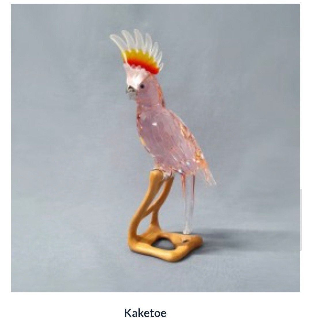 Swarovski kristal kaketoe vogel met doos en certificaat, Ophalen of Verzenden, Zo goed als nieuw, Figuurtje