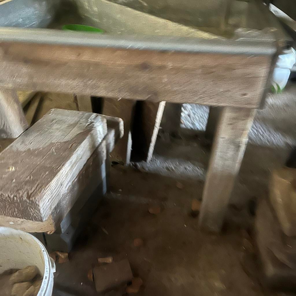 Houten zand en watertafel  met deksel, Ophalen, Gebruikt