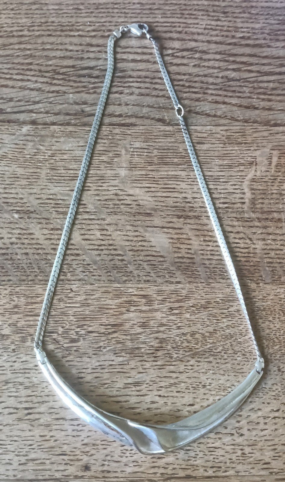 Vintage zilveren collier Lapponia stijl, Ophalen of Verzenden, Zilver, Zilver