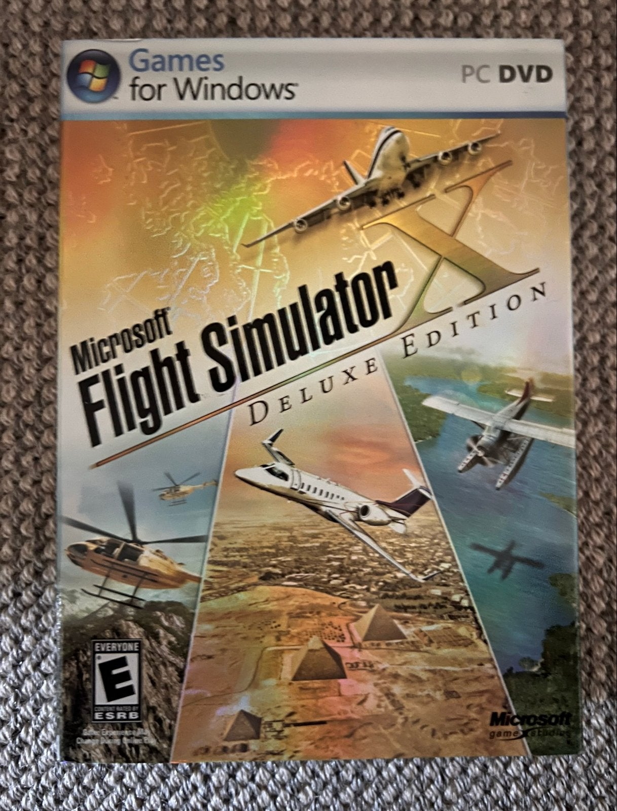 Microsoft Flight Simulator X Deluxe Edition + Saitek Aviator, Spelcomputers en Games, Games | Pc, Gebruikt, Simulatie, 1 speler