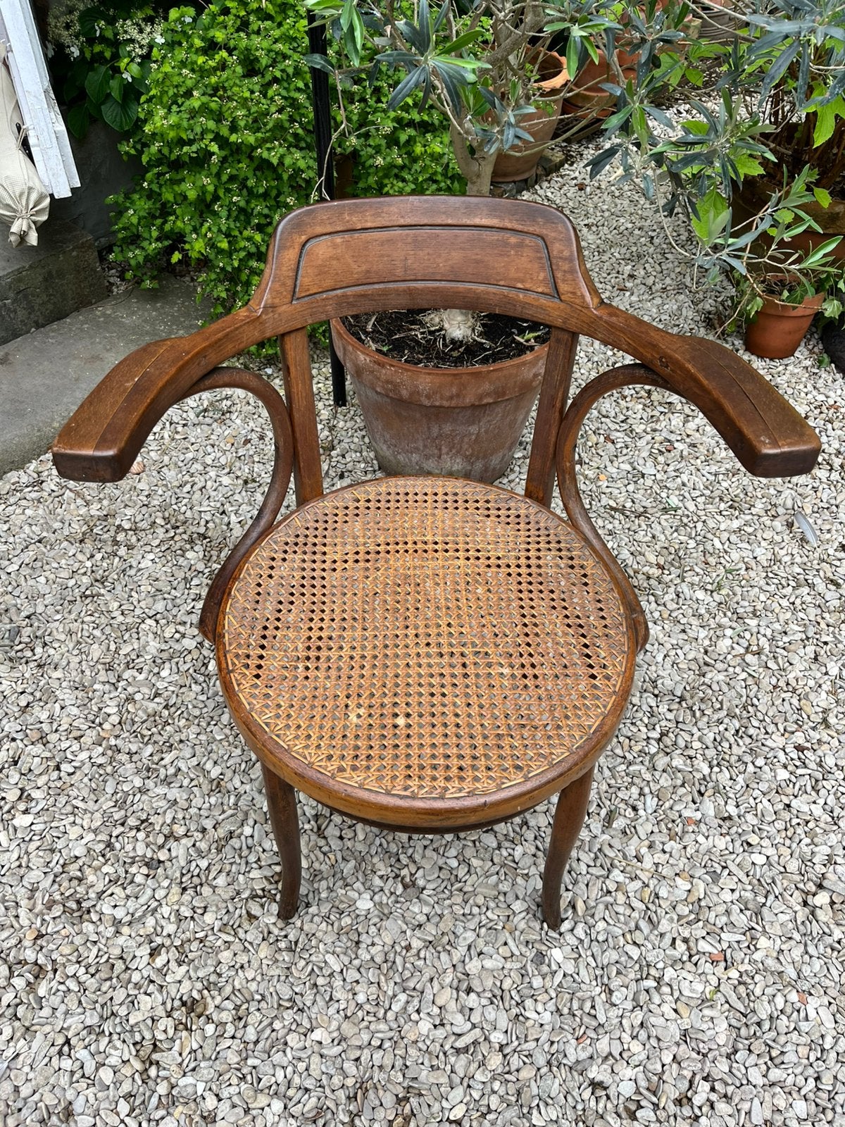 ANTIEKE STOEL BUREAUSTOEL WEBBING KOHNE GROOT MODEL, Antiek en Kunst, Ophalen