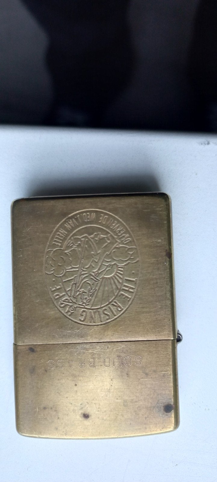 Bijzondere Zippo aansteker met opschrift Wed . van Nelle ., Ophalen of Verzenden, Aansteker