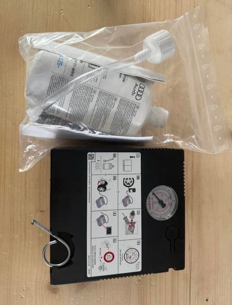 Bandenreparatieset - Compressor en Afdichtmiddel, Ophalen of Verzenden, Zo goed als nieuw