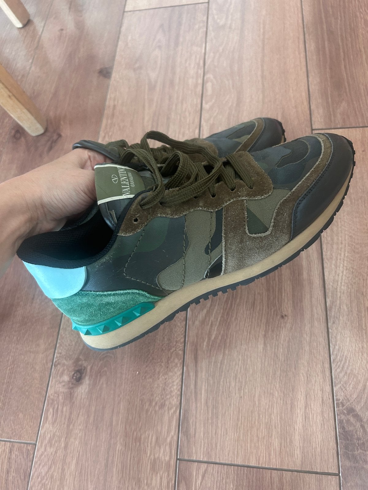 Valentino garavani maat  41 1/2 41.5 kaki heren schoenen, Ophalen of Verzenden, Zo goed als nieuw, Overige kleuren