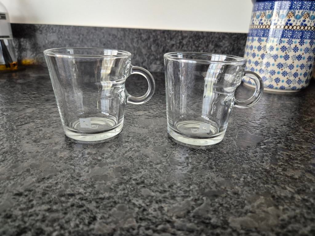 Nespresso VIEW Glazen 2 stuks, Verzamelen, Glas en Borrelglaasjes, Ophalen of Verzenden, Zo goed als nieuw, Bierglas