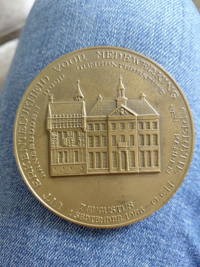 Bronzen plaquette, Ophalen of Verzenden, Brons