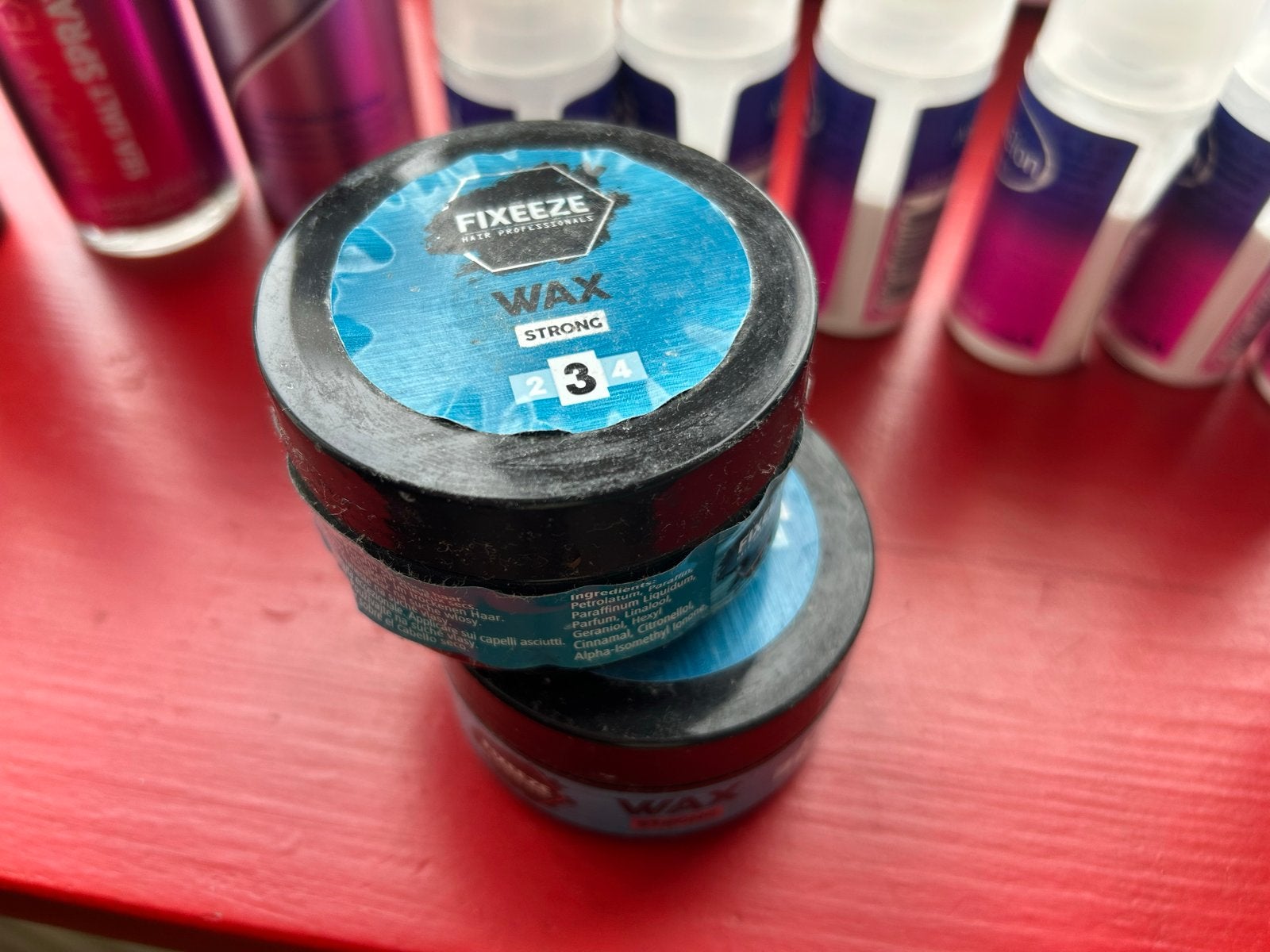 Diverse haarproducten: wax, gel, lak, mousse, poeder, spray, Ophalen of Verzenden, Nieuw, Gel, Wax, Haarlak of Mousse