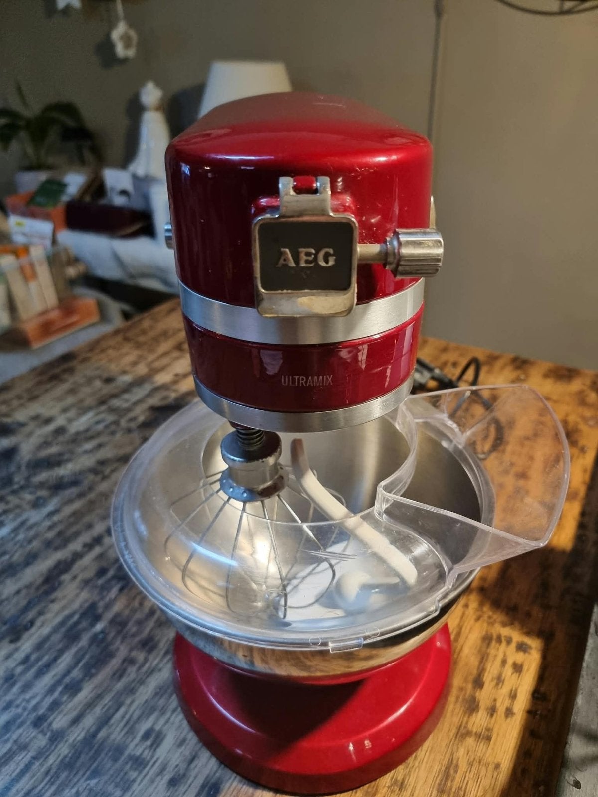 AEG Ultramix Keukenmachine - Rood, Witgoed en Apparatuur, 4 liter of meer, Ophalen, Gebruikt, 3 snelheden of meer
