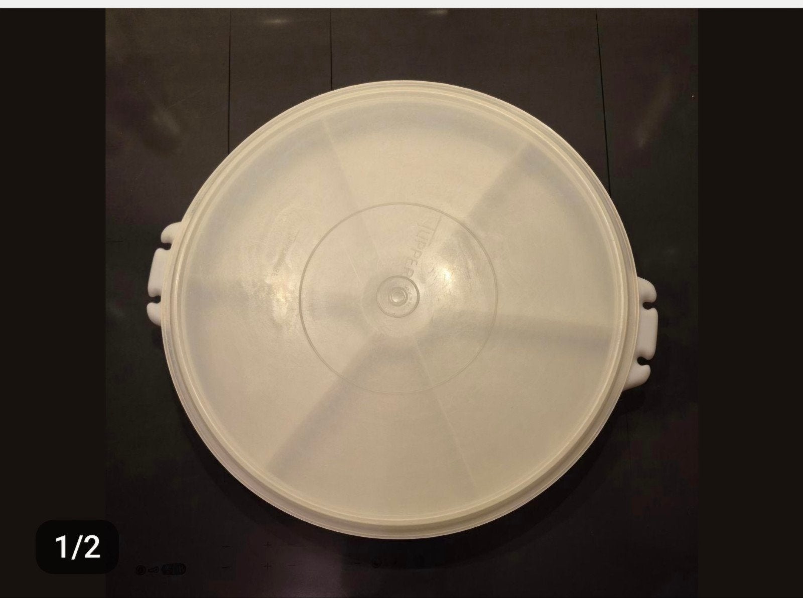 Tupperware Serveerblad met Deksel en Vakken - Wit, Gebruikt, Schaal, Wit, Met compartimenten
