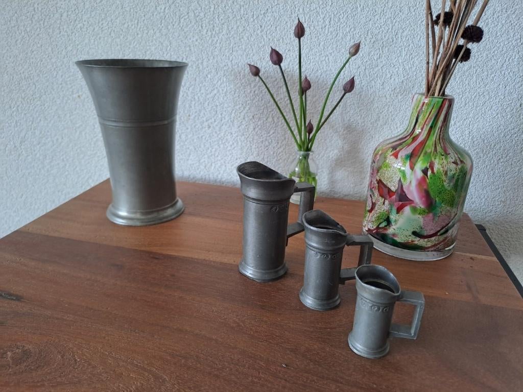 tinnen beker en kannen, Antiek en Kunst, Antiek | Tin, Ophalen