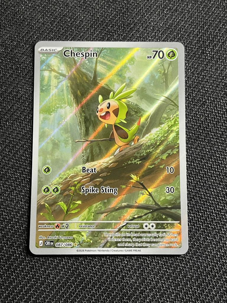 Chespin (CRI 087), Ophalen of Verzenden, Nieuw, Losse kaart, Foil
