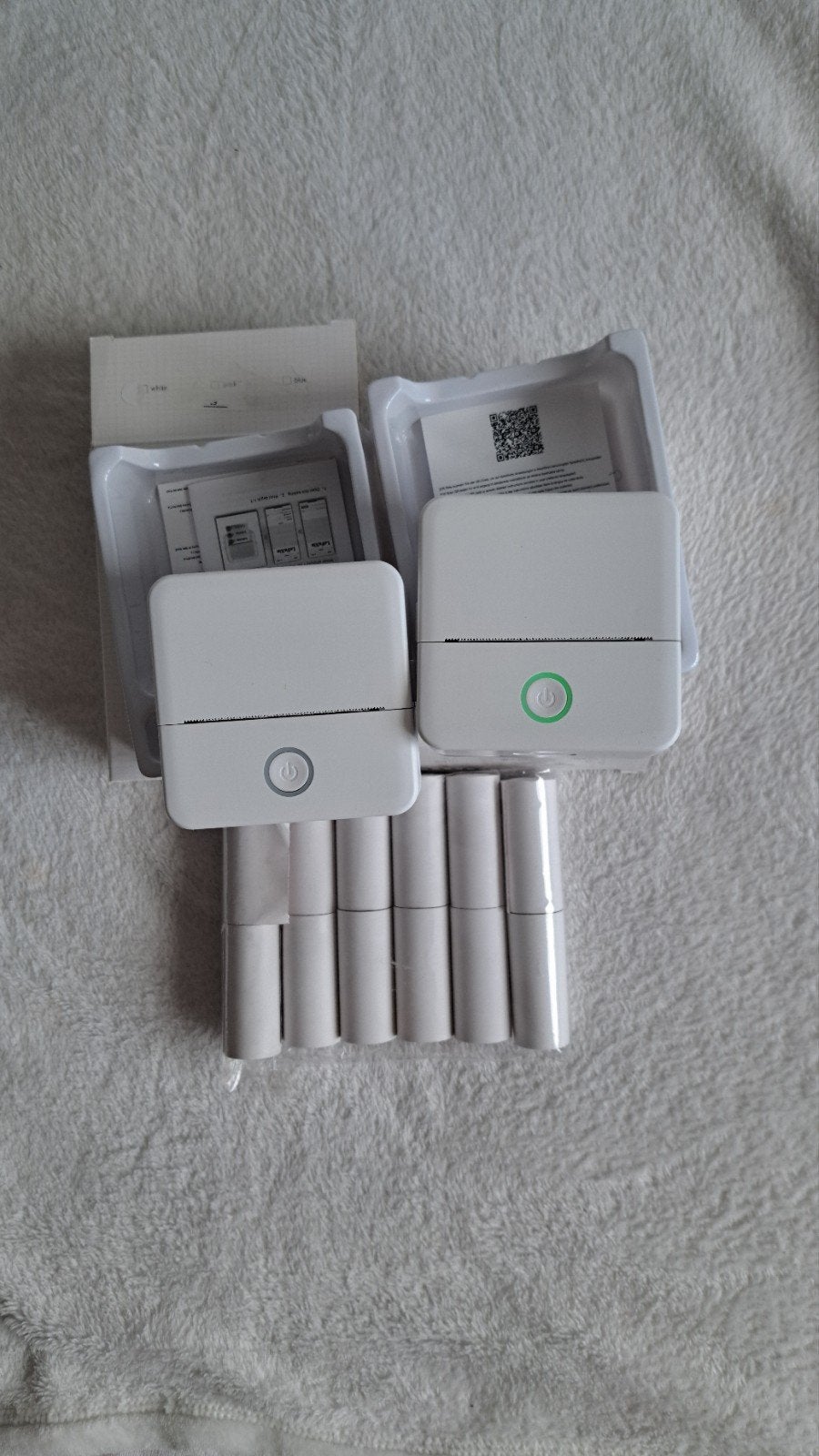 2x Mini Draagbare Thermische Printer met 10 Rollen Papier, Verzenden
