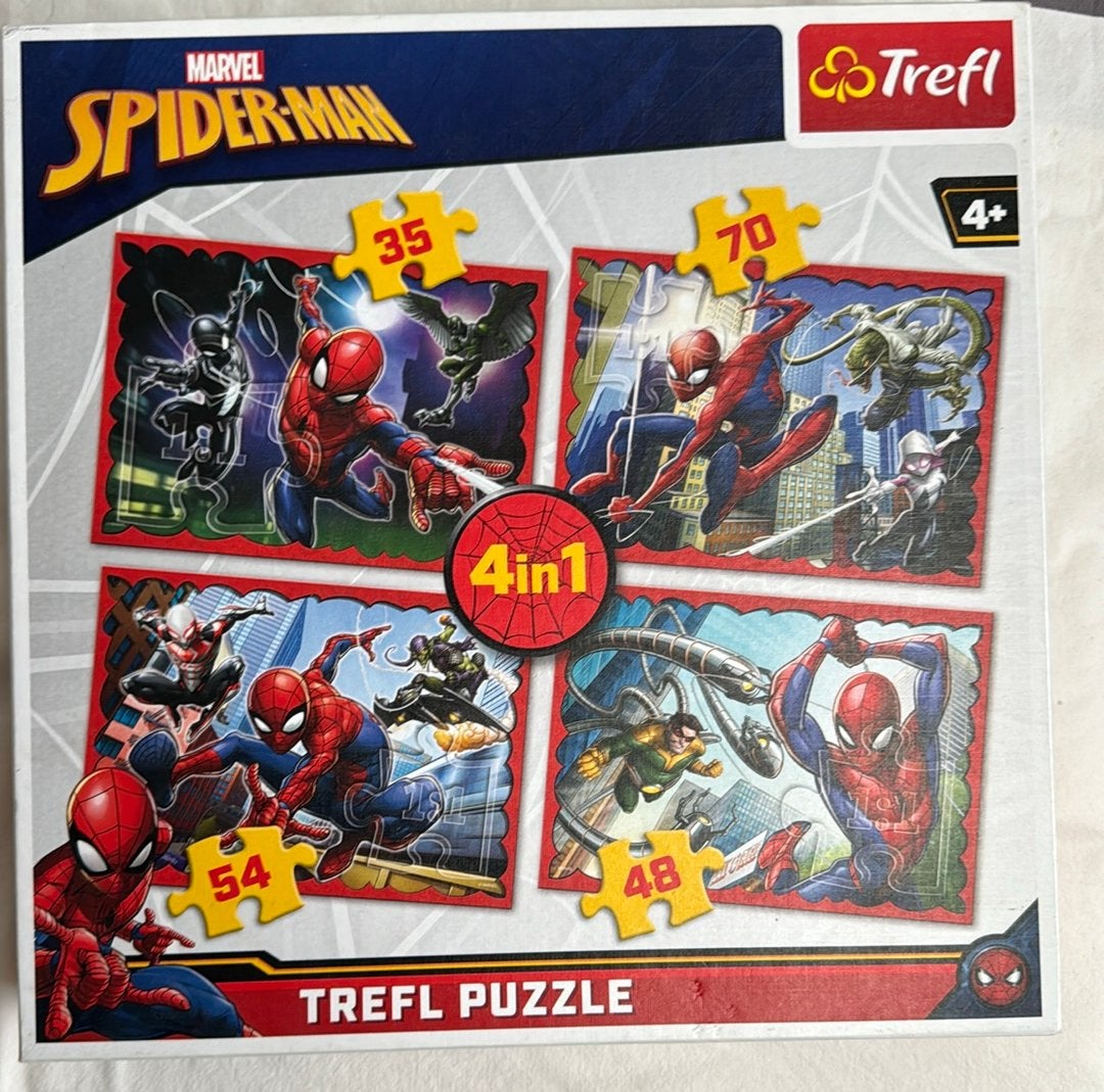 Puzzel vanaf 4 jaar Spider-Man 4 in 1 nieuw, Ophalen, Meer dan 50 stukjes, Nieuw