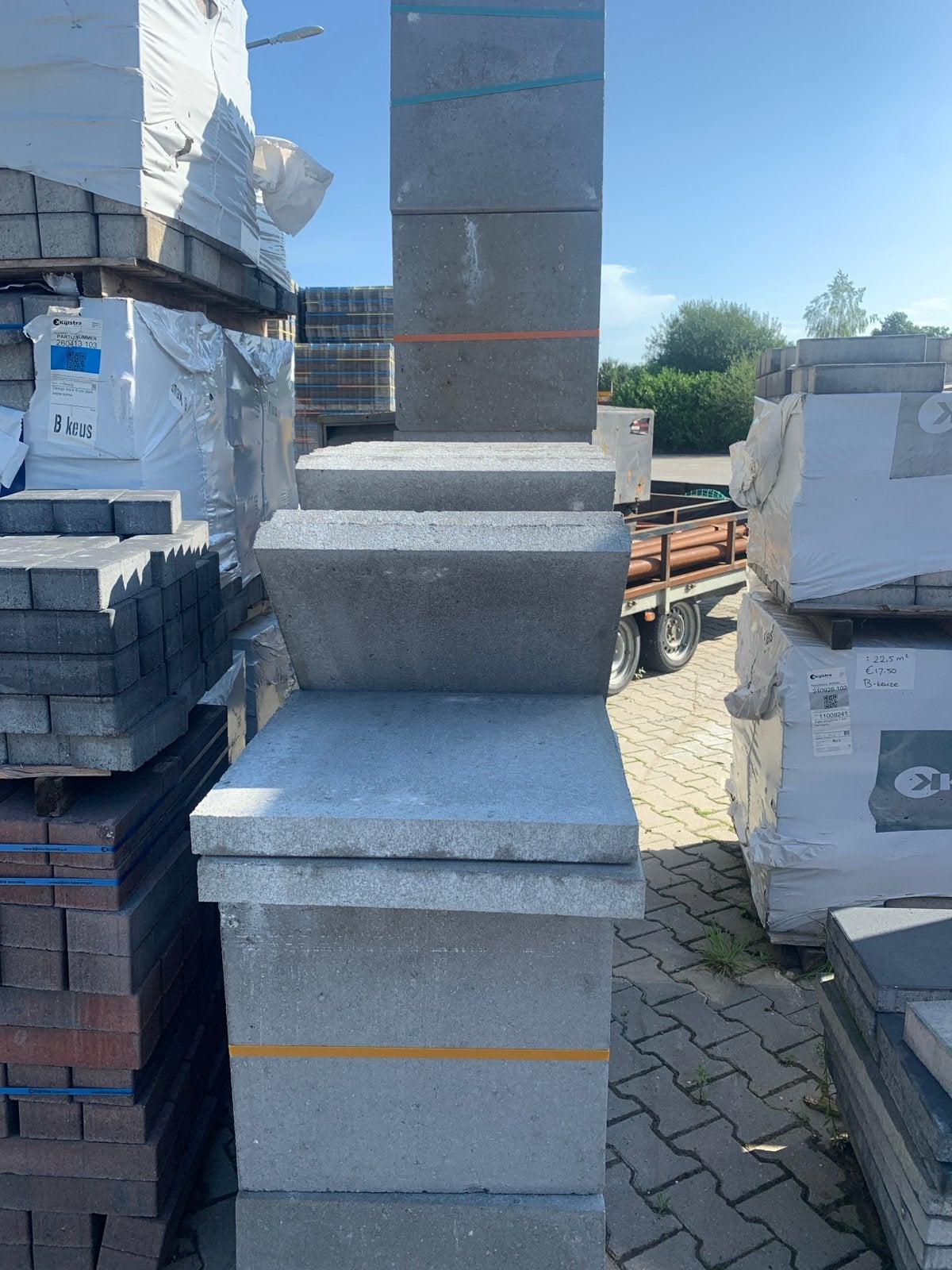 45m² B-keus tegels 50x50x5 cm, Tuin en Terras, Nieuw, Ophalen of Verzenden, 10 m² of meer, Beton