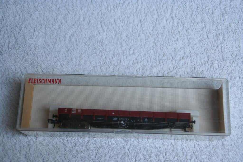 Fleischmann HO 5281 Plattebakwagon (5), Gebruikt, Gelijkstroom, Fleischmann, Wagon