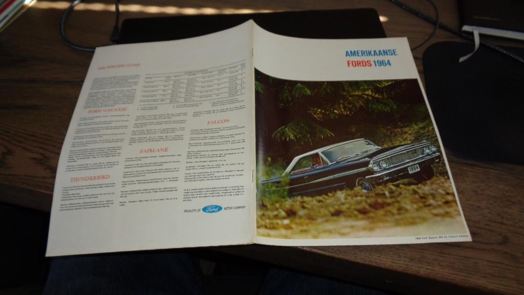 ZELDZAME Folder  FORD  USA MODELLEN 1964, Verzenden, Nieuw, Ford