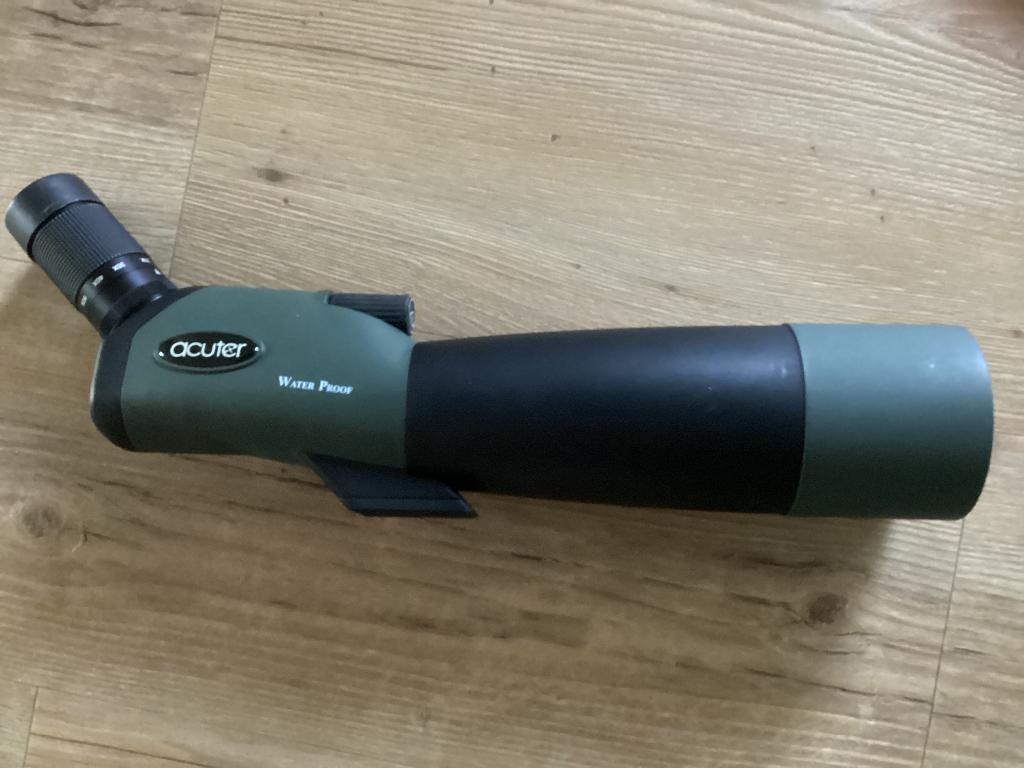 Telescoop te koop merk Acuter + paraattas, Audio, Tv en Foto, Optische apparatuur | Telescopen, Ophalen, Zo goed als nieuw, 80 tot 200 mm