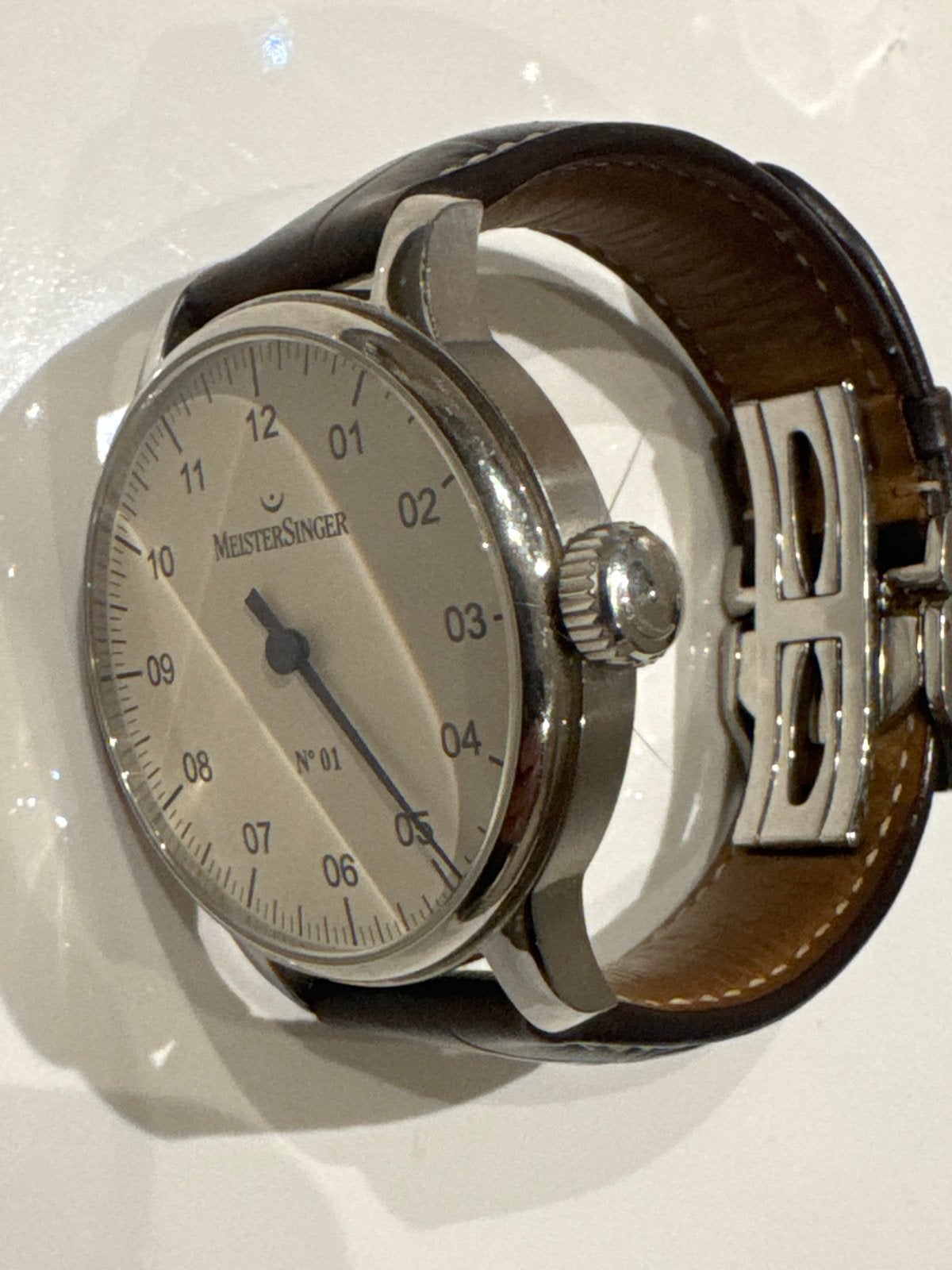 Meistersinger N01 Single-Hand Horloge, Ophalen of Verzenden, Staal, Polshorloge, Overige merken