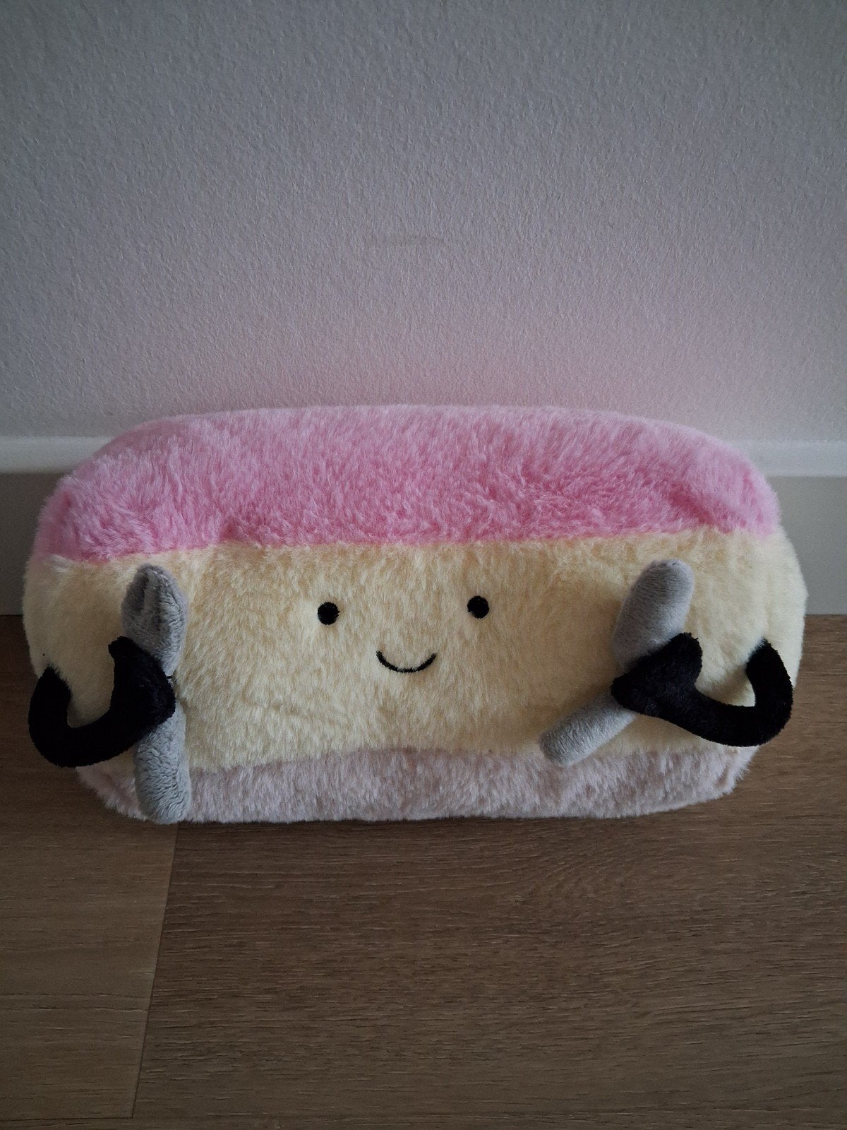 Knuffel Hema tompouce 25 cm roze geel zacht L958, Kinderen en Baby's, Speelgoed | Knuffels en Pluche, Ophalen of Verzenden, Zo goed als nieuw