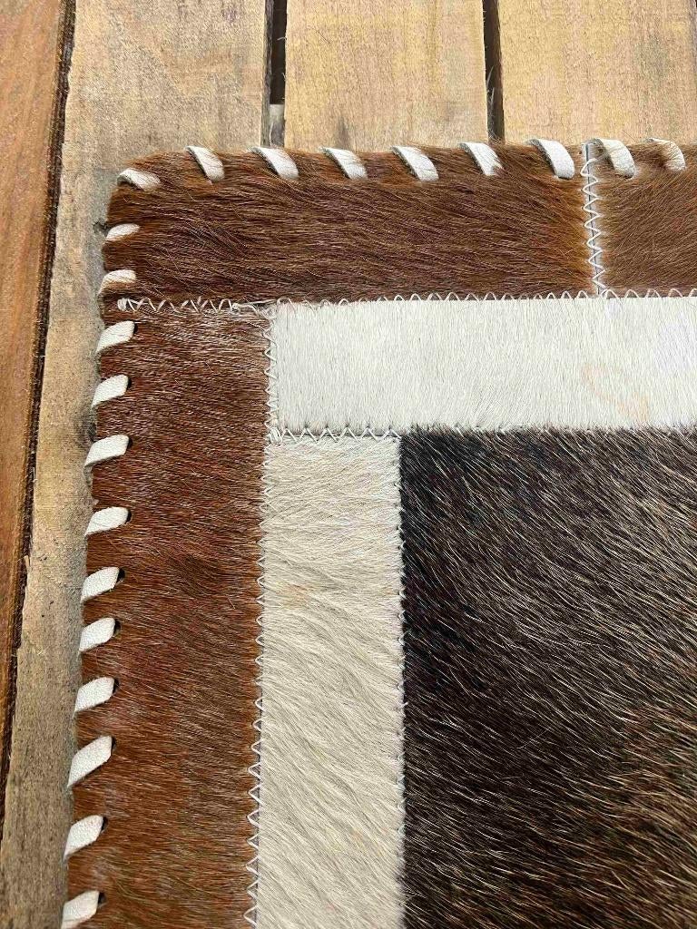Patchwork koeienhuid tafelloper  60/31 cm, Bruin, Minder dan 50 cm, Gebruikt, 50 tot 100 cm